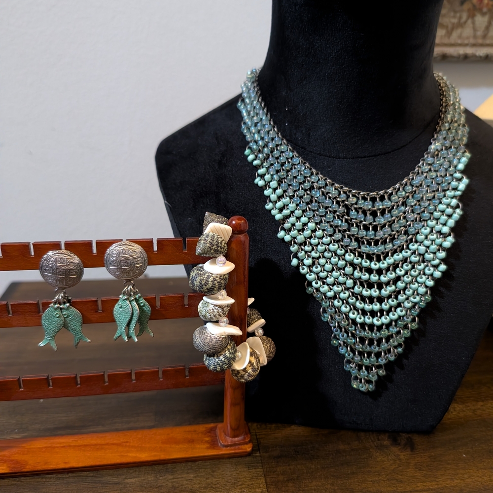 Mermaid Jewelry Costume Set – Necklace, Earrings & Bracelet